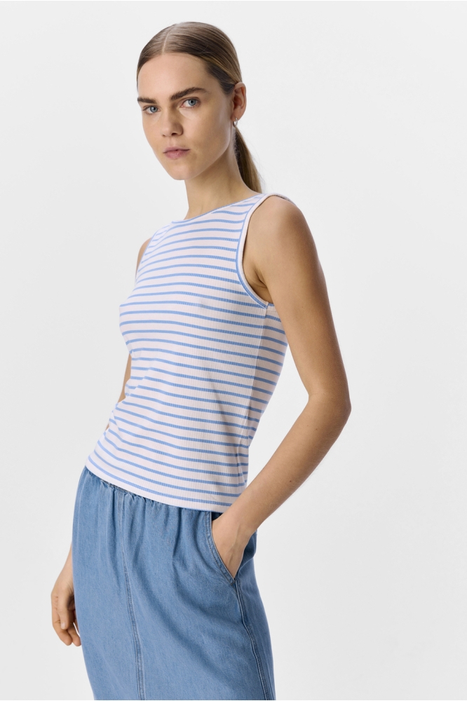 OBJJAMIE S/L SLI TANK TOP AOP NOOS 23046288 WHITE/CORNFLOWER BLUE